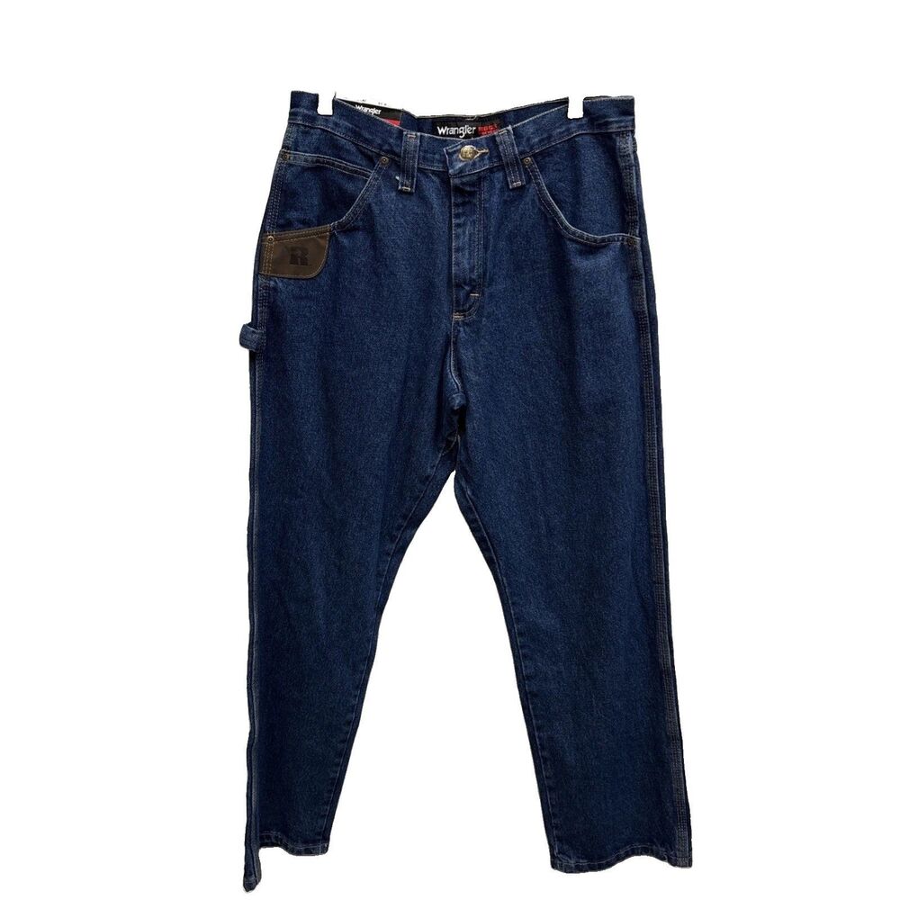 Wrangler Riggs Workwear Carpenter Jeans Men 31X30” Blue Rugged New Relaxed Fit